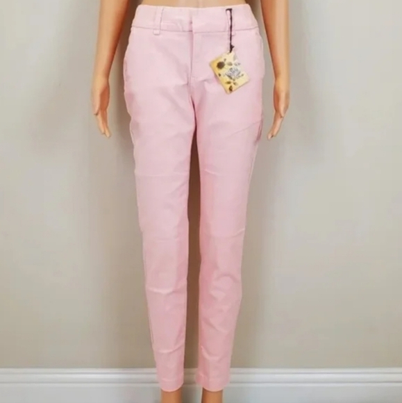 Hybrid & Company Flat Front Stretch Trousers Chino Pants - Picture 3 of 8